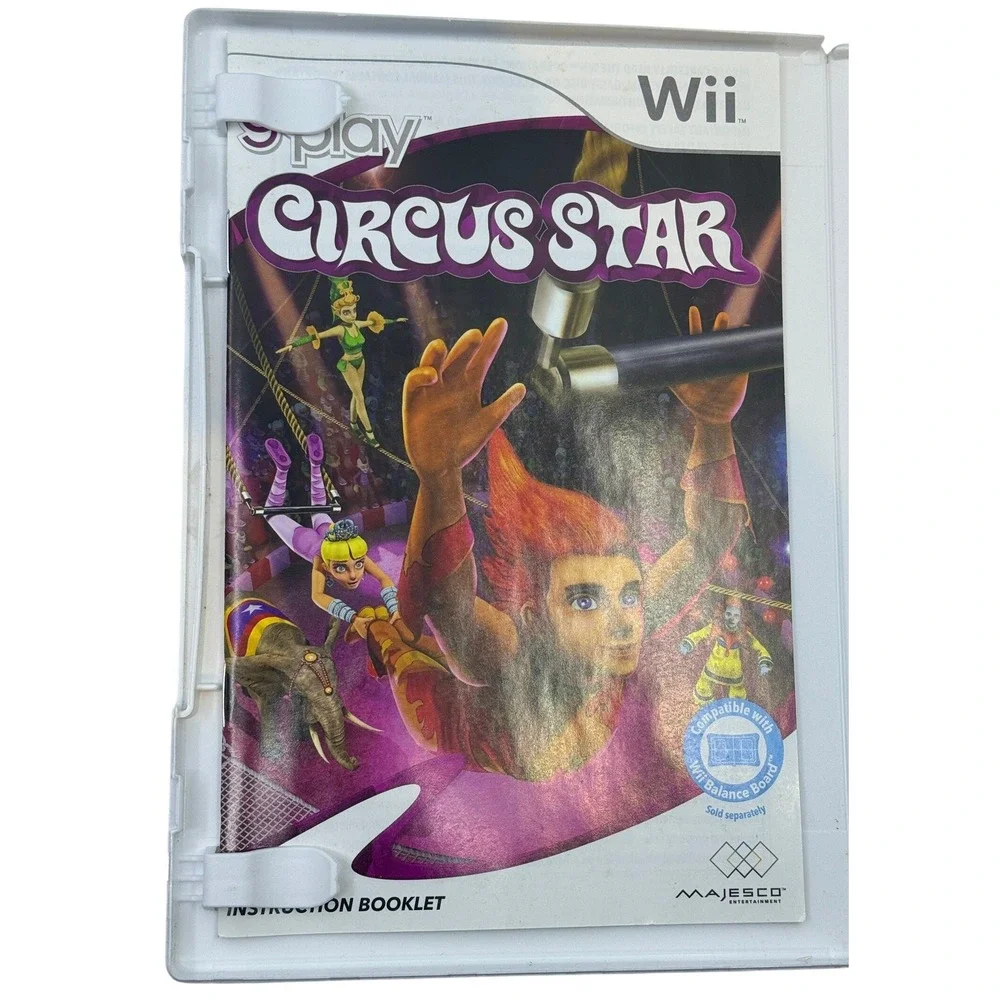 Go Play Circus Star Nintendo Wii Game Majesco Complete CIB 2008 RVL-R3JE-USA